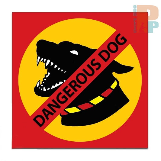 Dangerous Dog Sign For Tasmania (TAS) - Metal