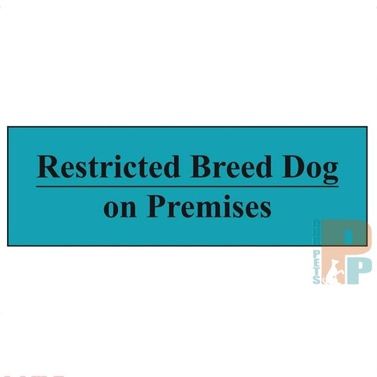 Restricted Dog Sign For Victoria (VIC)