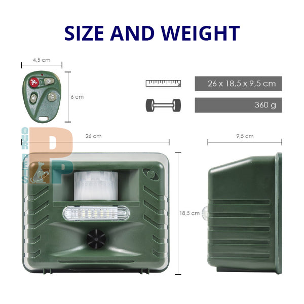 Ultrasonic Possum Repeller With Remote Control