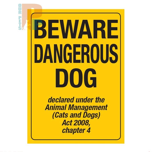Dangerous Dog Sign For Queensland (QLD)